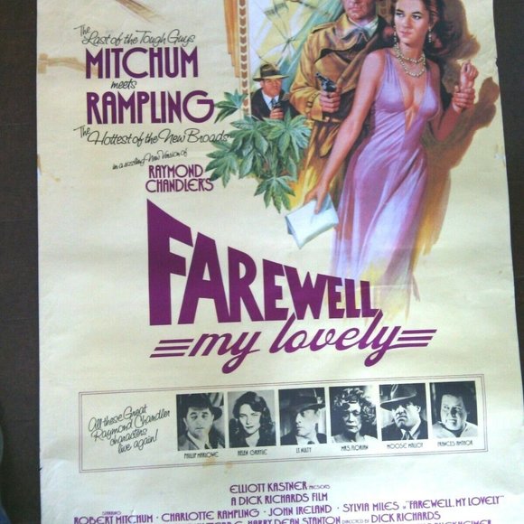 Vintage Poster Farewell My Lovely Original Film Wall Movie Robert Mitcham Poster - Picture 8 of 16